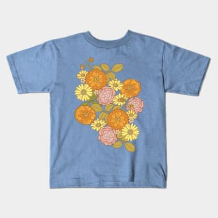 70s Tossed Floral Kids T-Shirt